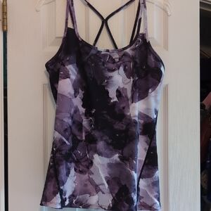 GAIAM Purple and Black  Graphic Athletic Top